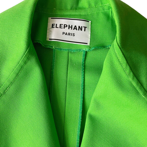 Veste vert pomme brodée Elephant Paris Couture