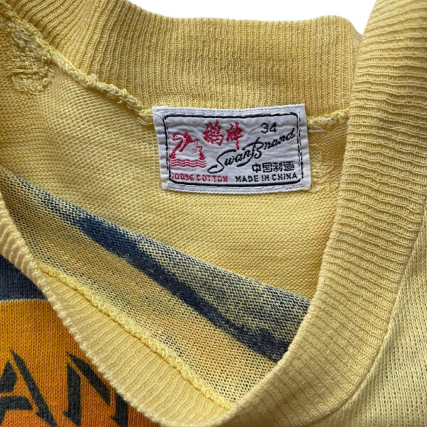 Tshirt débardeur Van Halen coton jaune vintage Elephant Paris