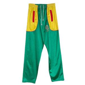 Pantalon de survêtement Lion Elephant Paris Vintage 90s vert jaune rouge