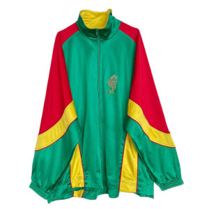 Veste de survêtement Lion Elephant Paris Vintage 90s vert jaune rouge