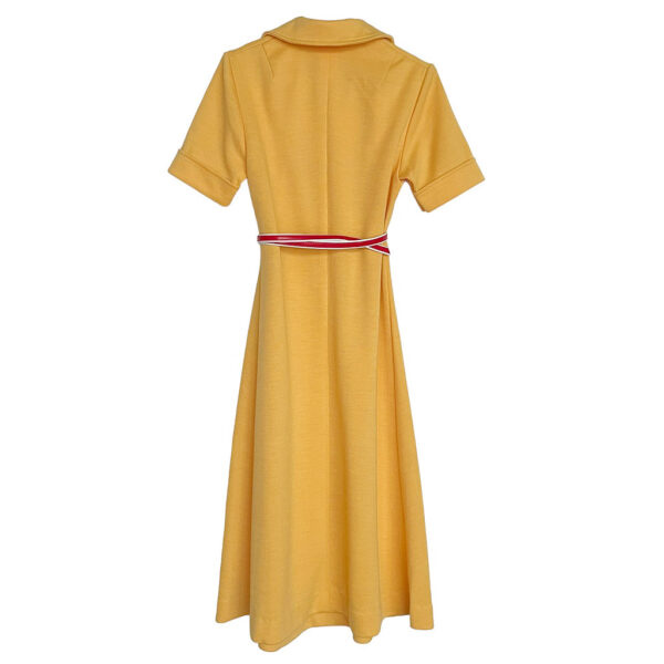 robe jersey jaune Afa diolen Elephant Paris vintage