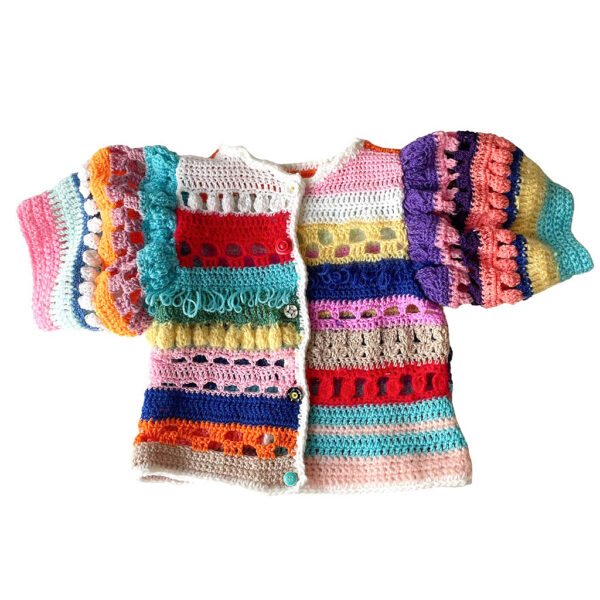 Gilet multicolore crochet Elephant Paris Couture