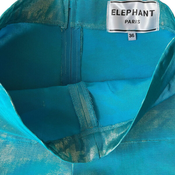 Short Elephant ottoman de soie lamé Elephant Paris Couture