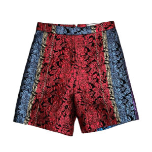 Short Elephant brocard noir rouge Elephant Paris Couture