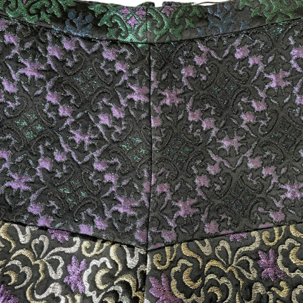 Short Elephant brocard violet vert Elephant Paris Couture