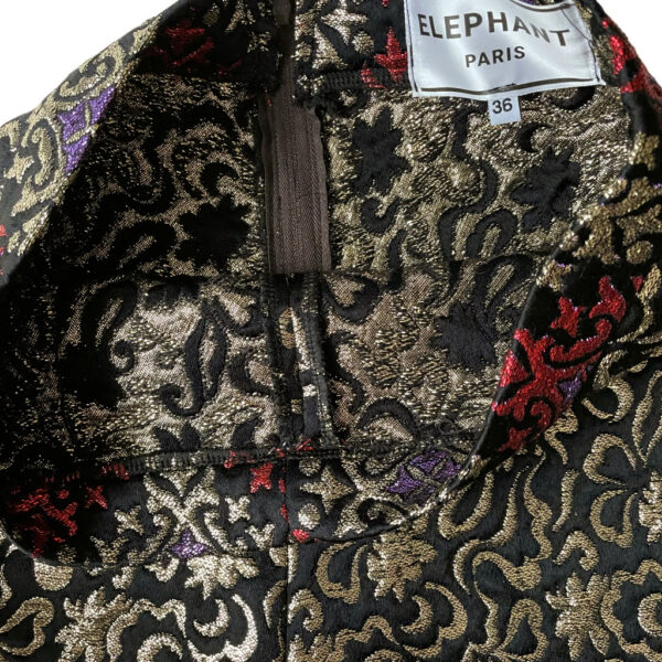 Short Elephant brocard or noir Elephant Paris Couture