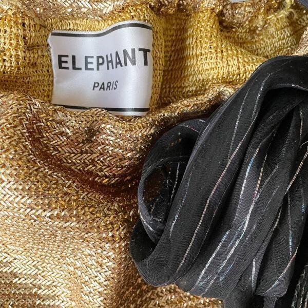 Top en éponge et lamé Elephant Paris Couture