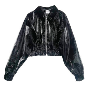 Bombers vinyl noir Elephant Paris Couture