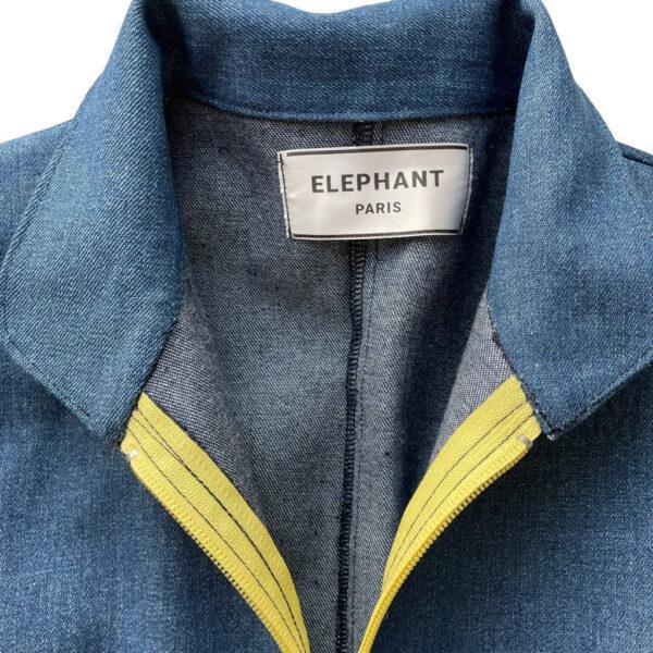 jumpsuit jean zip jaune Elephant Couture