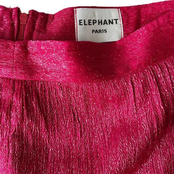 short soie lurex fuschia Elephant Couture