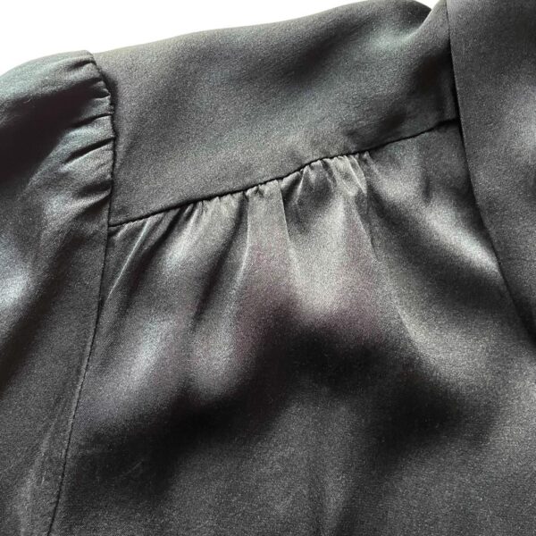 blouse soie noire Catherine Fardin Elephant Paris vintage