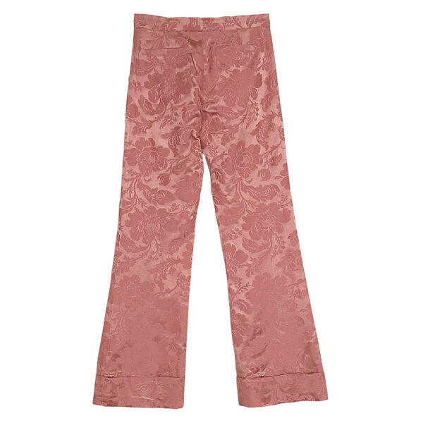 pantalon costume rose en satin Elephant Paris Couture