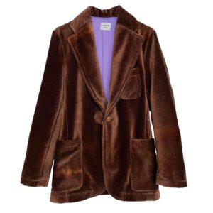 blazer costume velours brun Elephant Paris Couture