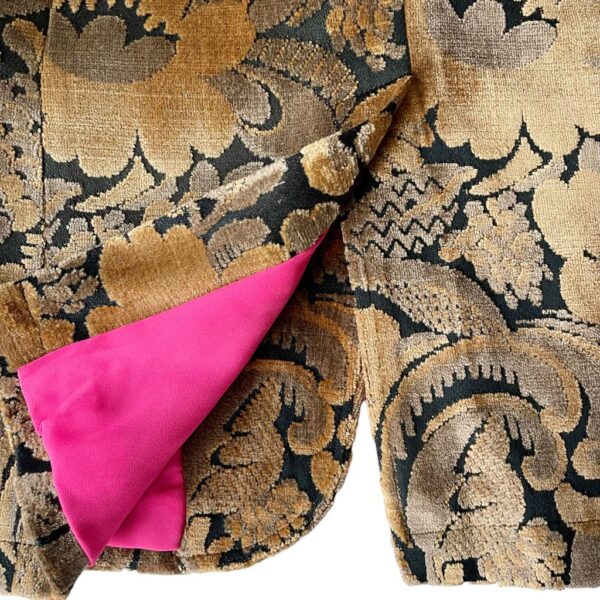blazer costume velours fleurs Elephant Paris Couture