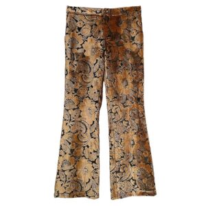 pantalon costume velours fleurs Elephant Paris Couture