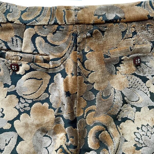 pantalon costume velours fleurs Elephant Paris Couture