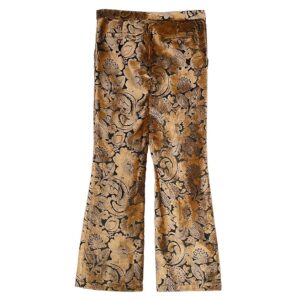 pantalon costume velours fleurs Elephant Paris Couture