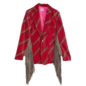 blazer costume velours rayures Elephant Paris Couture