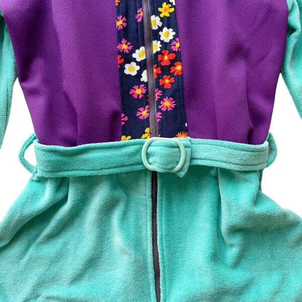 combishort éponge turquoise violet Elephant Paris Couture