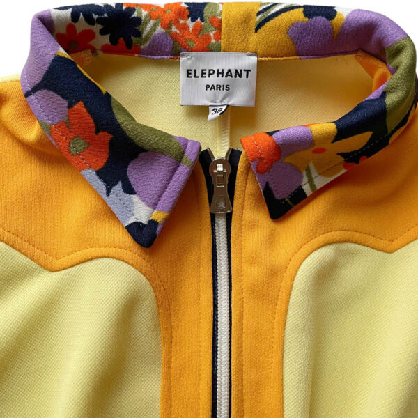 combishort jersey jaune turquoise Elephant Paris Couture