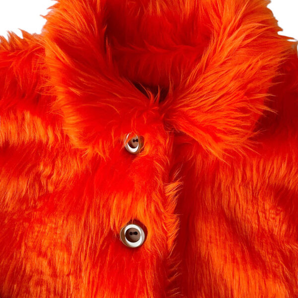 Veste crop fausse fourrure orange Elephant Paris Couture