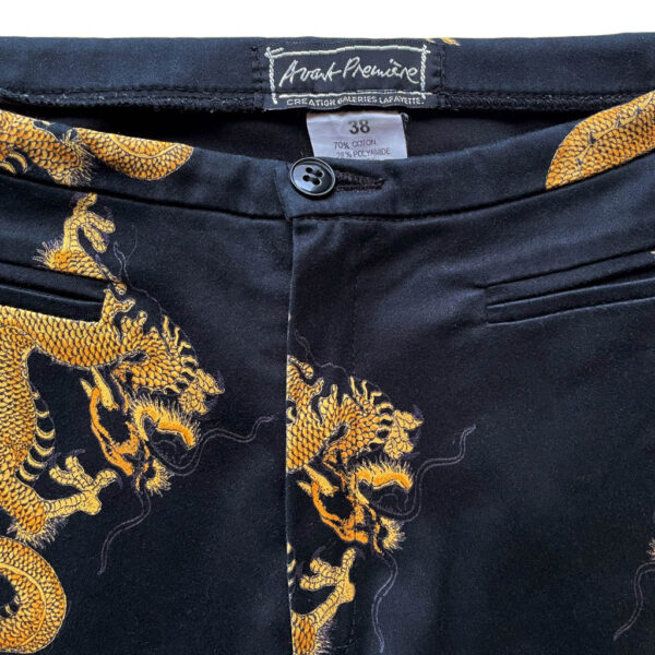 Jeans noir dragons Avant Premiere Galeries Lafayette Elephant Paris vintage