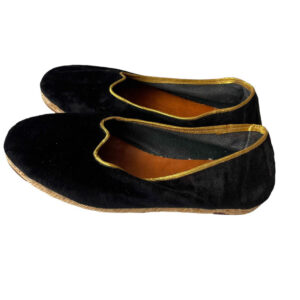 babouches espadrilles velours Yves Saint Laurent Elephant Paris vintage