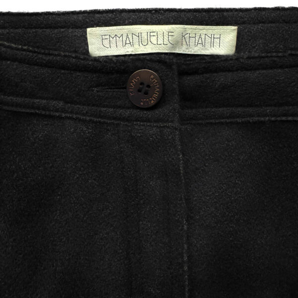 Pantalon laine noire Emmanuelle Khan laine Elephant Paris vintage