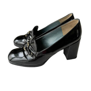 Souliers Dior noirs vernis Elephant Paris vintage