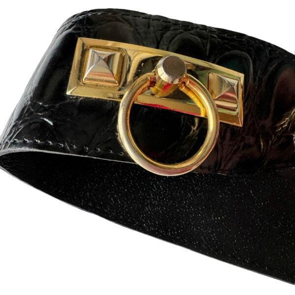 Ceinture cuir Christian Sandjaro Elephant Paris vintage