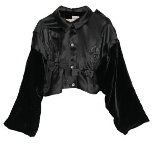 Veste velours noir satin Elephant Paris Couture