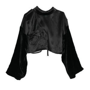 Veste velours noir satin Elephant Paris Couture