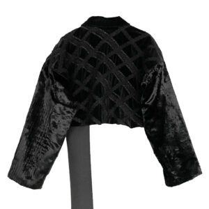 Veste velours noir matelassée Elephant Paris Couture