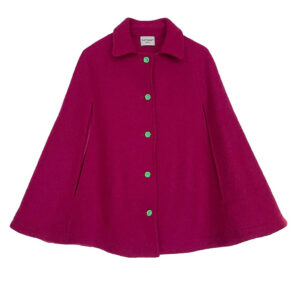 Mini cape lainage fuchsia Elephant Paris Couture