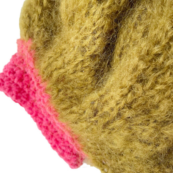 Pull crop crochet kaki fuchsia Blouse_soie_ivoire_Green_Rain