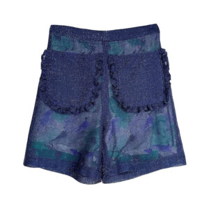 short Elephant Butterfly lurex soie Elephant Paris Couture