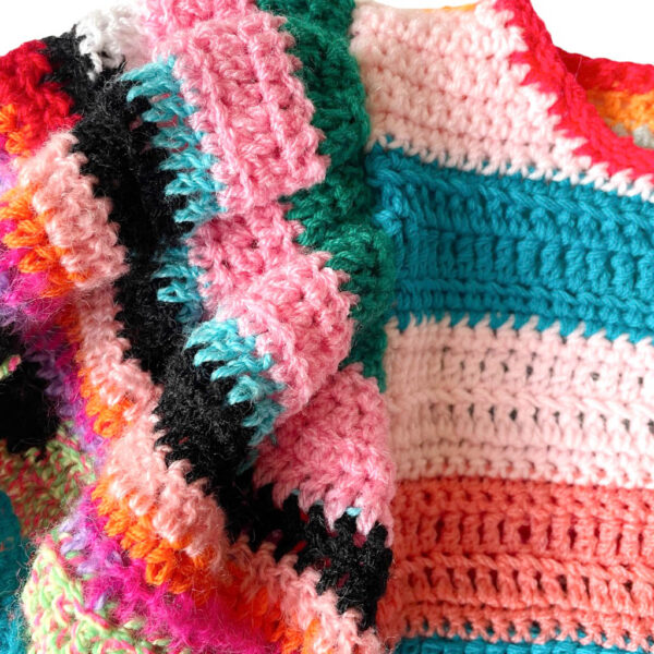 Pull crop crochet multicolore Elephant Paris Couture