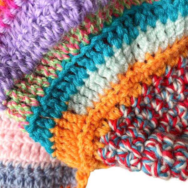 Pull crop crochet multicolore Elephant Paris Couture