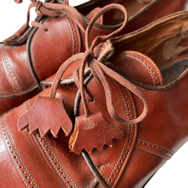 chaussures cuir homme années 50 Elephant Paris vintage