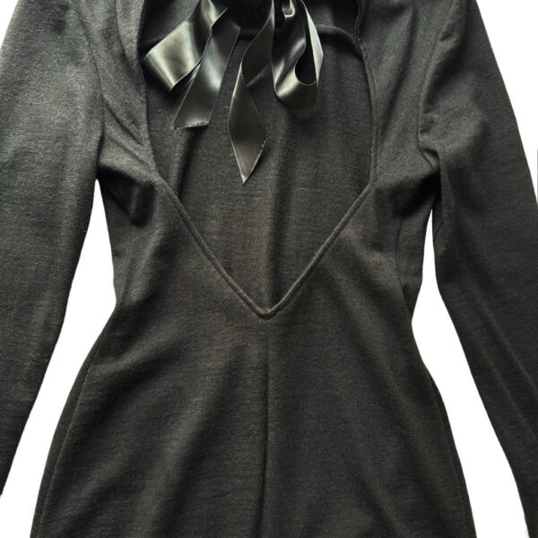 Robe noire Victoire lainage Elephant Paris vintage