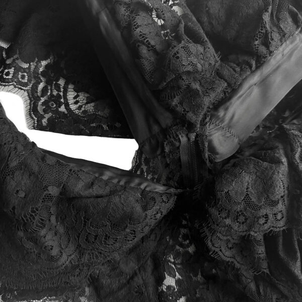 Robe noire Alexis de Fursac dentelle Elephant Paris vintage