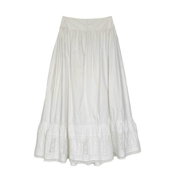 Jupon long coton brodee lingerie 1905 Elephant Paris vintage