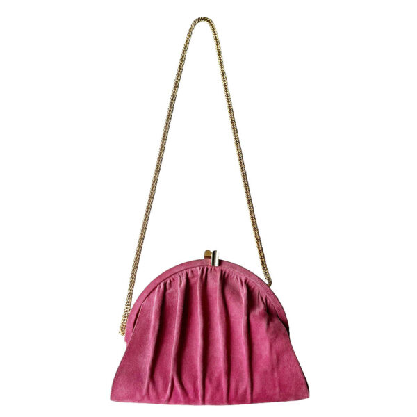 Sac daim rose Lancel Elephant Paris vintage