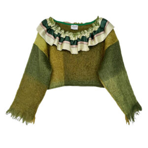 Green Grasshopper set mohair Elephant Paris Design