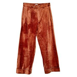 Pantalon pinces velours rose Elephant Paris Design