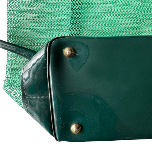 Sac cabas vinyl vert Elephant Paris vintage