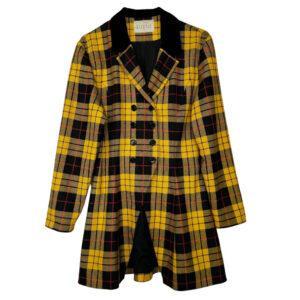 Veste tartan jaune Claudie Pierlot Elephant Paris vintage