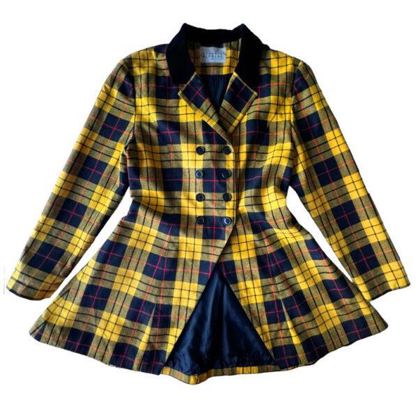 Veste tartan jaune Claudie Pierlot Elephant Paris vintage