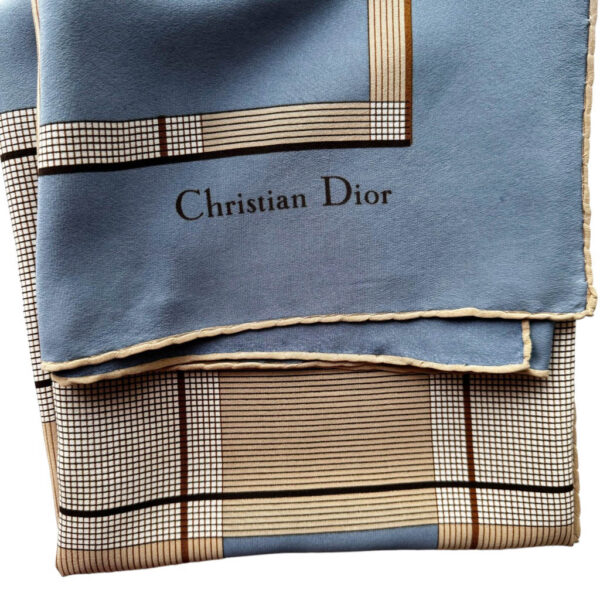 Grand carré Christian Dior soie Elephant Paris vintage