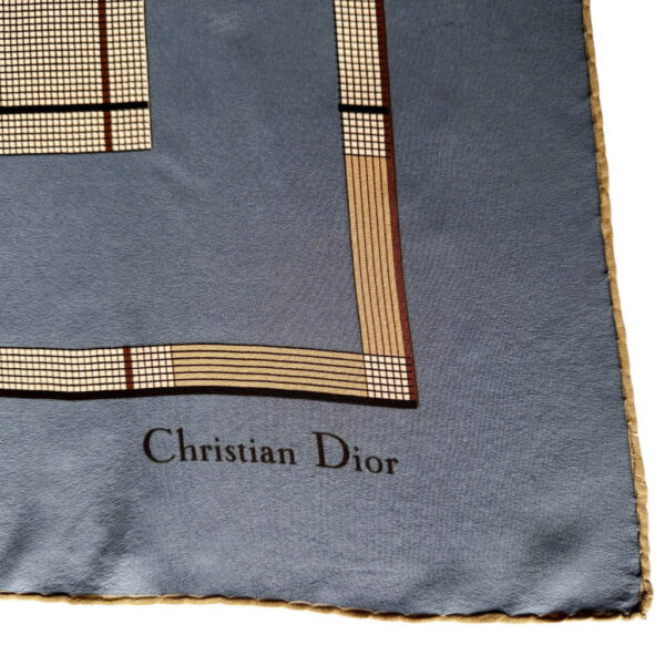 Grand carré Christian Dior soie Elephant Paris vintage